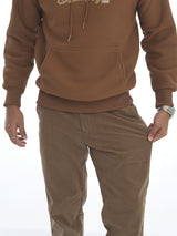 L&C Khaki | Relax Fit | Regular Length | Casual Cordroi Dobby Trousers for Men with Patch Pockets