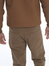 L&C Khaki | Relax Fit | Regular Length | Casual Cordroi Dobby Trousers for Men with Patch Pockets