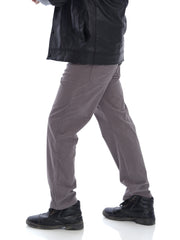 L&C Grey | Relax Fit | Regular Length | Corduroy Casual Trousers for Men | Imported Cordroi Dobby