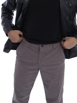 L&C Grey | Relax Fit | Regular Length | Corduroy Casual Trousers for Men | Imported Cordroi Dobby