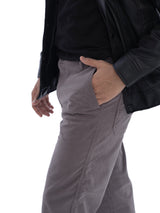 L&C Grey | Relax Fit | Regular Length | Corduroy Casual Trousers for Men | Imported Cordroi Dobby