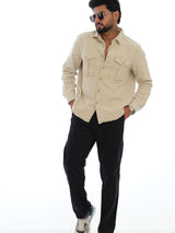 L&C Navy| Relax Fit | Regular Length | Casual Trousers For Men | Imported Cordroi | Patch Pocket Design