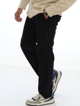 L&C Navy | Relax Fit | Regular Length | Casual Cordroi Dobby Trousers for Men