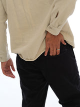 L&C Navy | Relax Fit | Regular Length | Casual Cordroi Dobby Trousers for Men