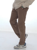 L&C Brown | Relax Fit | Regular Length | Casual Cordroi Trousers for Men | Imported Cordroi Dobby
