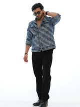 L&C Black | Relax Fit | Regular Length | Casual Trousers For Men | Imported Cordroi Dobby Fabric