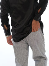 L&C Light Grey | Relax Fit | Regular Length | Casual Lowers for Men with chain on right side pocket| Lined Linen Look | Cotton Blend