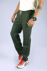 L&C Olive | Relax Fit | Double Cloth Cotton Blend Fabric |  Casual Lowers for Men