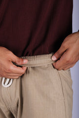 L&C Khaki | Linen Blend | Lined | Relax Fit Casual Lowers