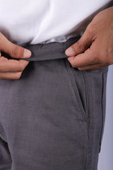 L&C Grey | Relax Fit | Double Cloth Cotton Blend Fabric | Casual Lowers for Men