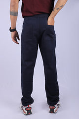 L&C Navy | Relax Fit | Double Cloth Cotton Blend Fabric | Casual Lowers for Men