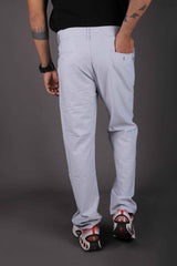 L&C Sky Blue | Relax Fit | Linen look lined Dobby| Side Elastic Casual Trousers with chain on right side pocket tailored for Men