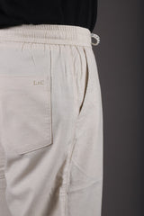 L&C Beige | Linen Blend | Relax Fit | Checked Dobby Lowers